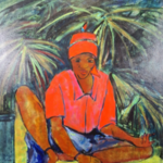 Schilderij, Maya Wildevuur, Botswana, 2000